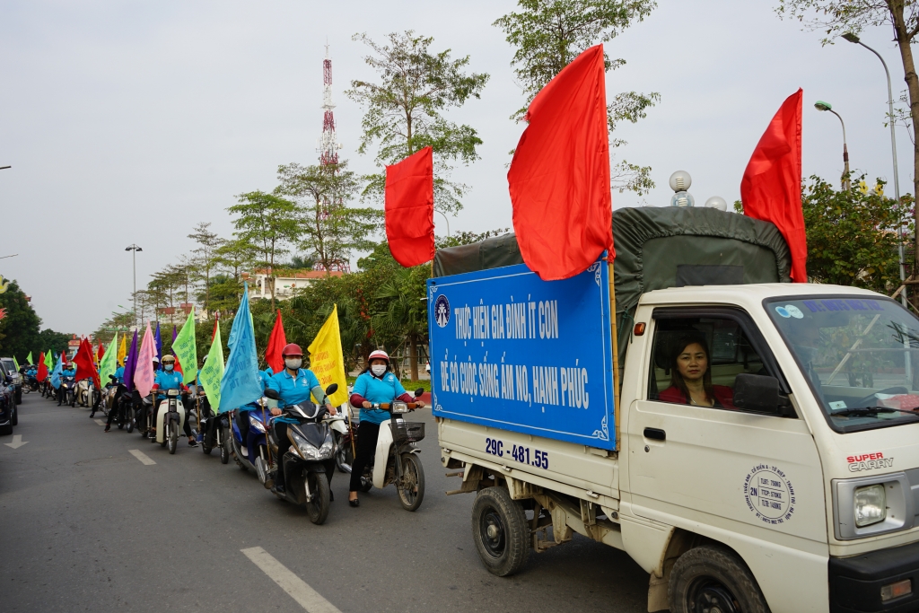 Đoàn xe cổ động sẽ đi trên các tuyến đường chính của huyện Thanh Trì