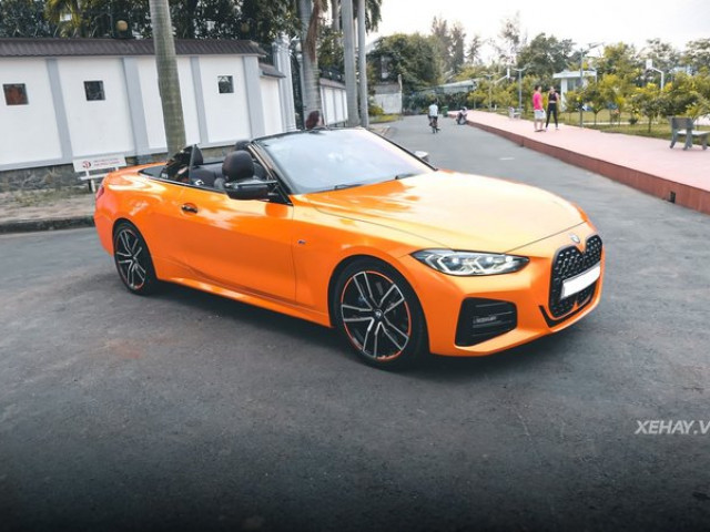 Sài Gòn: BMW 430i Convertible 2021 "lột xác" trong bộ cánh màu cam vô cùng bắt mắt