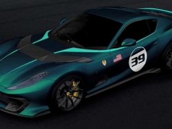 Ferrari 812 Competizione A “khoác áo” Blu Capri kỷ niệm chuyến tham quan Cavalcade