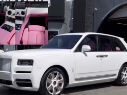 Rolls-Royce Cullinan độc đáo với nội thất hồng hường "cute hột me"