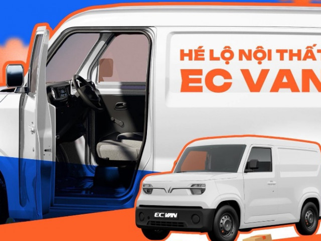 VinFast hé lộ nội thất EC Van: Có màn hình sau vô-lăng