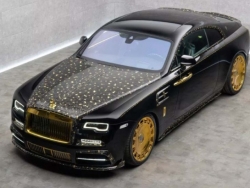 Rolls-Royce Wraith "lột xác" với bản độ Linea d’Oro dát vàng của Mansory