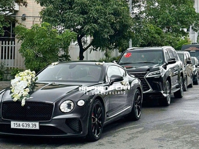 Bentley Continental GT V8 gây sốt khi xuất hiện tại đám cưới Hải Phòng