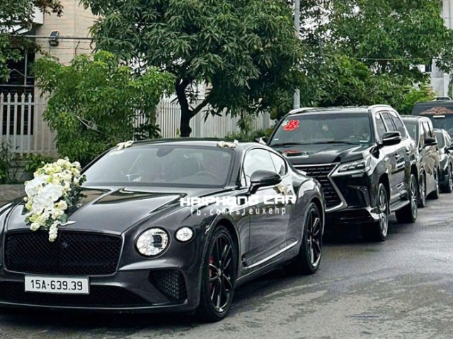 Bentley Continental GT V8 gây sốt khi xuất hiện tại đám cưới Hải Phòng