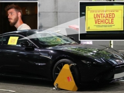 Siêu xe Aston Martin Vantage của thủ môn MU bị cảnh sát khoá bánh vì chưa đóng thuế