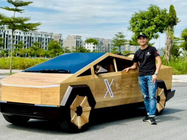 Chàng trai chế tạo Tesla Cybertruck bằng gỗ khiến CEO Elon Musk tán thưởng