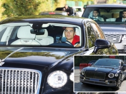 Mới tới MU, Cristiano Ronaldo đã tậu ngay Bentley Flying Spur: Có cả Range Rover đi theo bảo vệ
