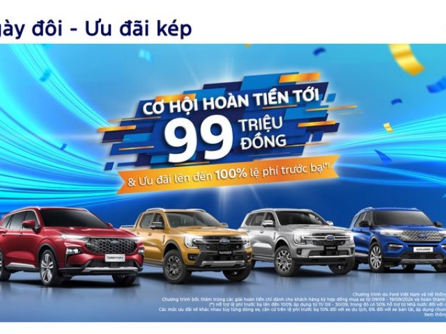 Ford Việt Nam triển khai ưu đãi cho khách mua xe trong tháng 9