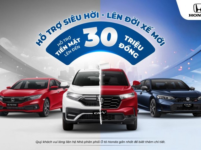 Honda triển khai đổi xe “Hỗ trợ siêu hời – Lên đời xế mới”
