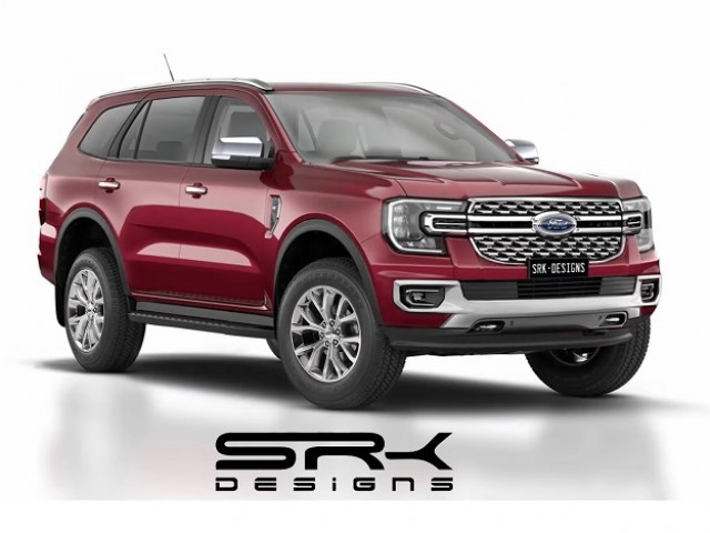 Ford Everest 2022 “hiện hình” qua bản dựng đồ họa, thiết kế đầu xe giống hệt Ranger