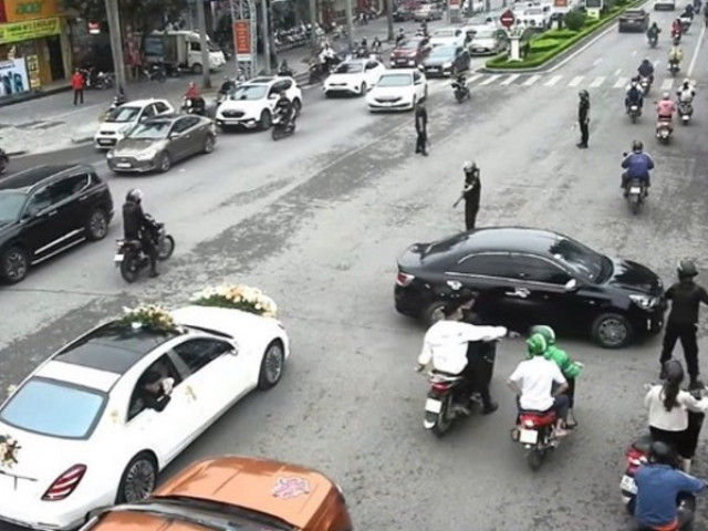 Tạm giữ hình sự 4 vệ sĩ dẹp đường, phân luồng cho đám cưới