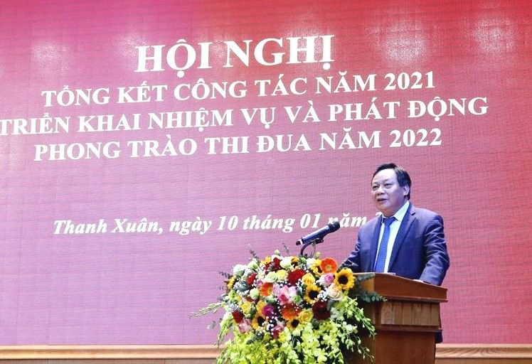 Phó Bí thư Thành ủy Nguyễn Văn Phong phát biểu tại hội nghị