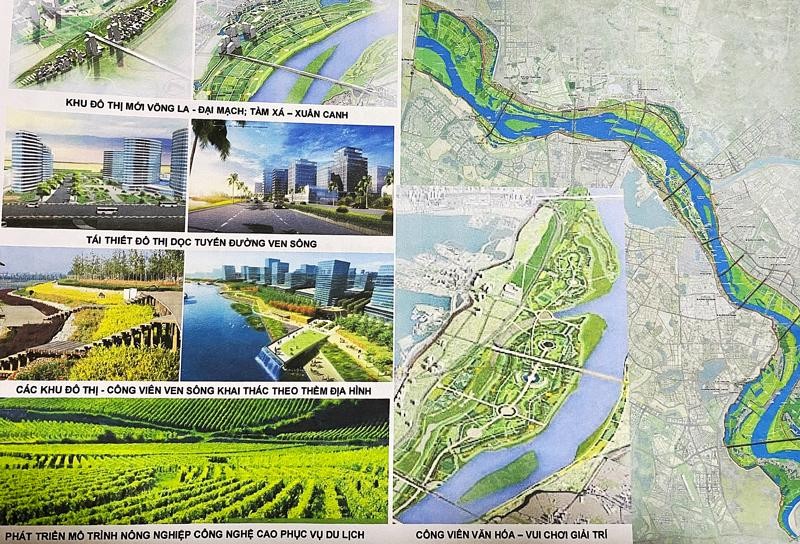 Bản vẽ minh họa Quy hoạch phân khu đô thị sông Hồng  vừa được UBND TP  Hà Nội chính thức phê duyệt