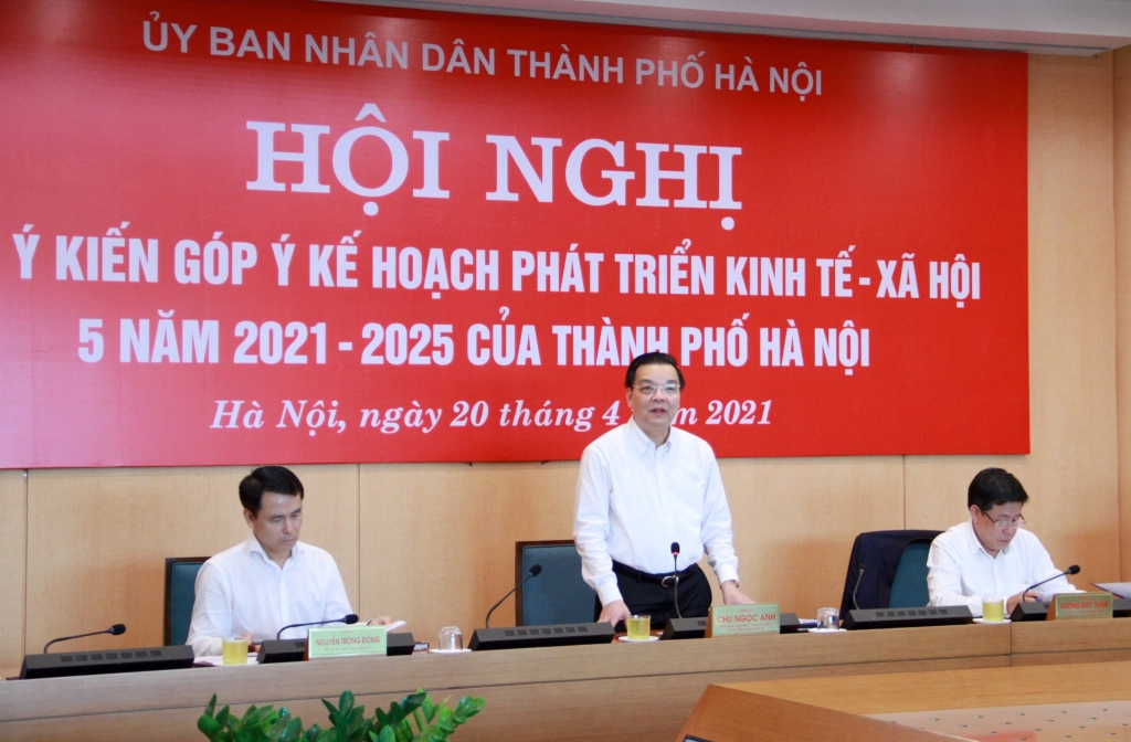 Chủ tịch UBND TP Hà Nội Chu Ngọc Anh phát biểu khai mạc hội nghị