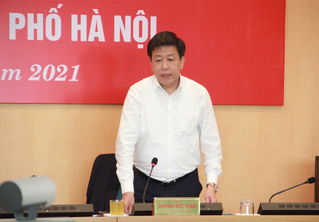 Phó Chủ tịch UBND TP Dương Đức Tuấn phát biểu tại hội nghi