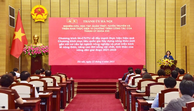 Phó Bí thư Thường trực Thành ủy Nguyễn Thị Tuyến quán triệt nội dung các Chương trình công tác của Thành ủy