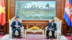 Lãnh đạo cấp cao Vương quốc Campuchia tiếp Đoàn đại biểu cấp cao TP Hà Nội