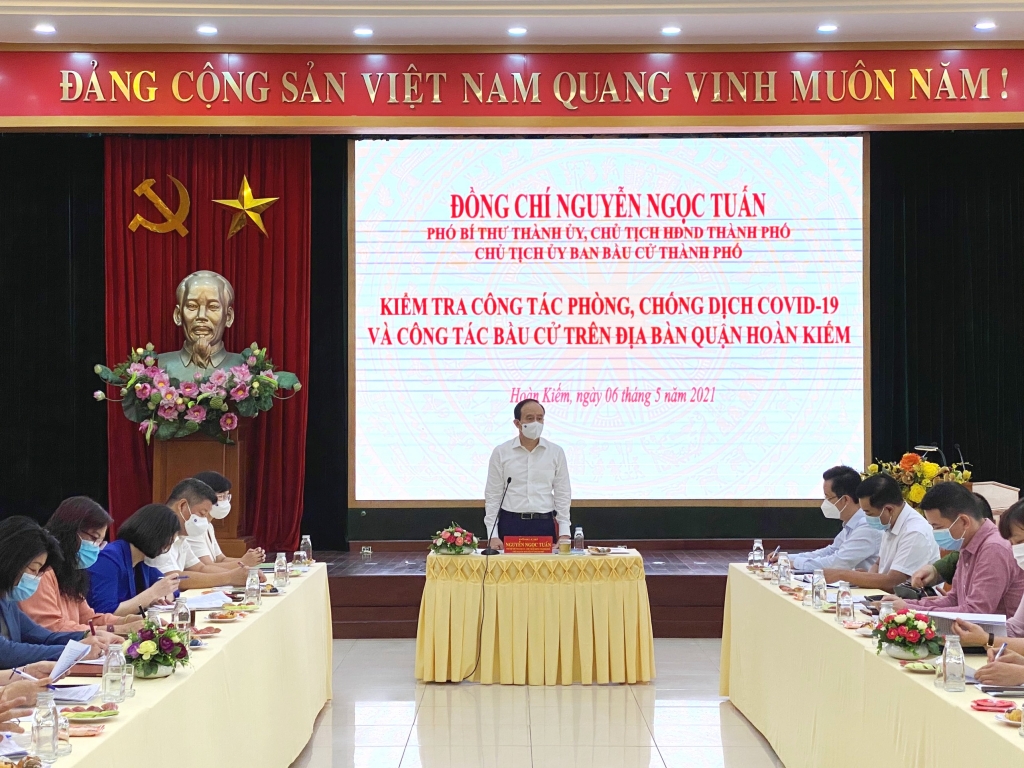 Chủ tịch HĐND TP Hà Nội phát biểu chỉ đạo tại buổi kiểm tra