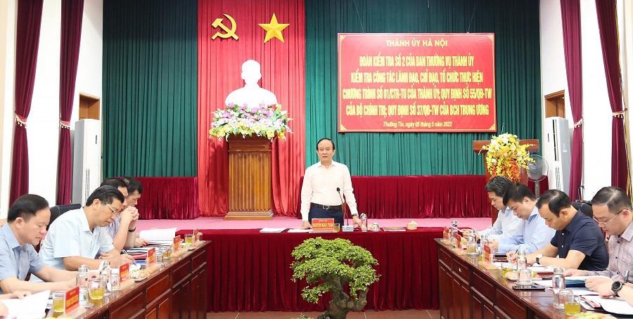 Nguyễn Ngọc Tuấn phát biểu kết luận buổi kiểm tra