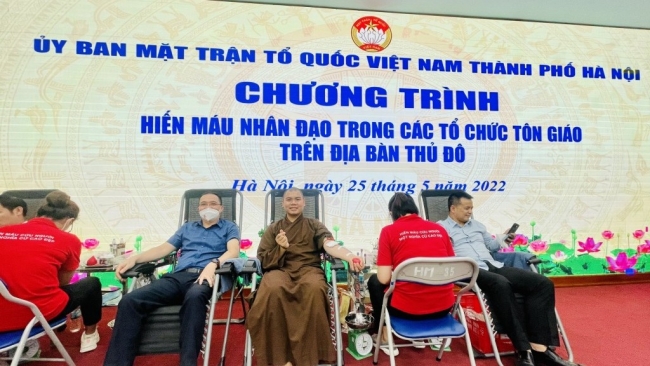 Các tổ chức tôn giáo thành phố hưởng ứng hoạt động hiến máu nhân đạo