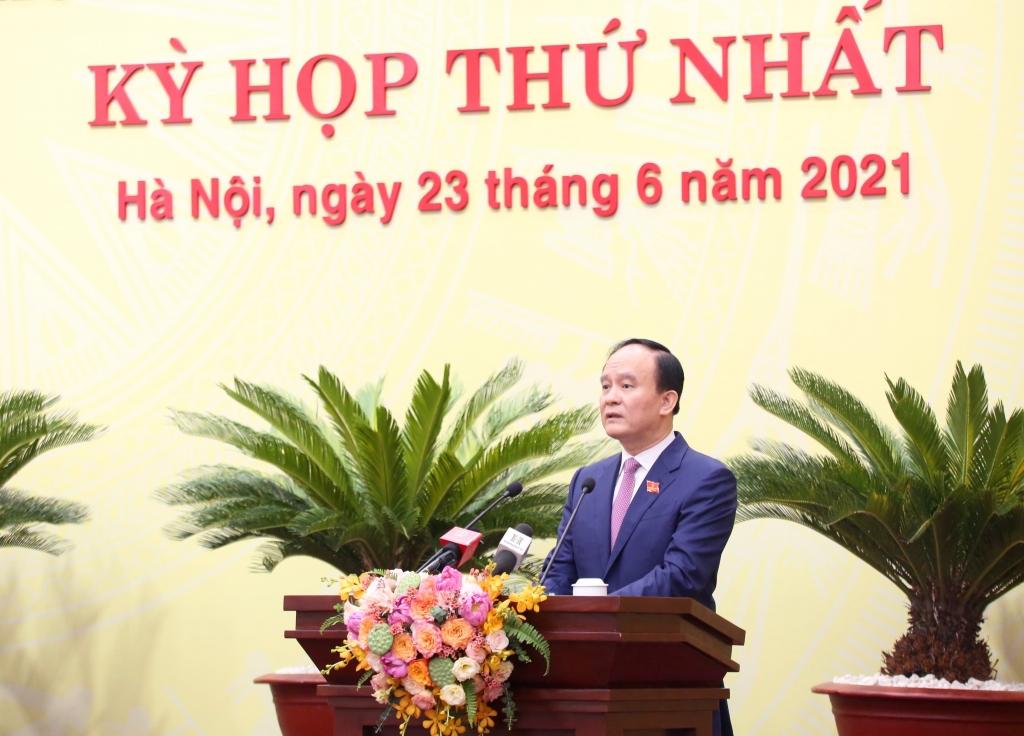 Chủ tịch HĐND TP Nguyễn Ngọc Tuấn phát biểu nhậm chức