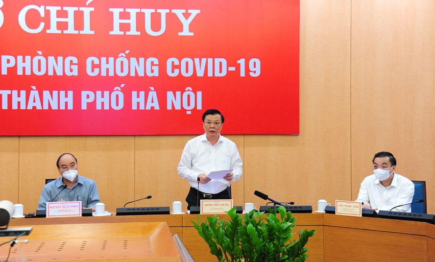 Bí thư Thành ủy Hà Nội Đinh Tiến Dũng phát biểu tiếp thu