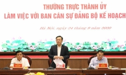 Thường trực Thành ủy Hà Nội làm việc với Ban Cán sự Đảng Bộ Kế hoạch và Đầu tư