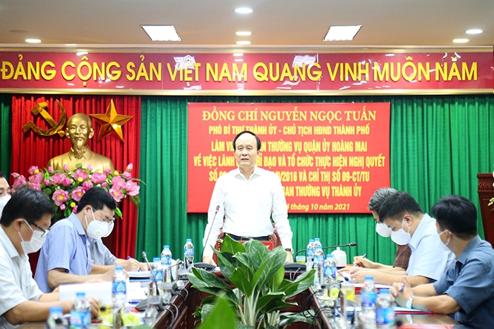 Phó Bí thư Thành ủy, Chủ tịch HĐND TP Nguyễn Ngọc Tuấn phát biểu kết luận buổi giám sát