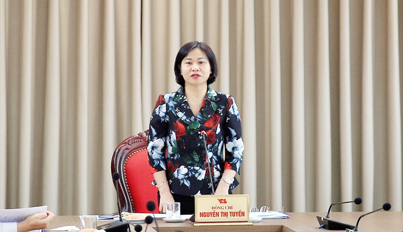 Phó Bí thư Thường trực Thành ủy Nguyễn Thị Tuyến phát biểu chỉ đạo 
