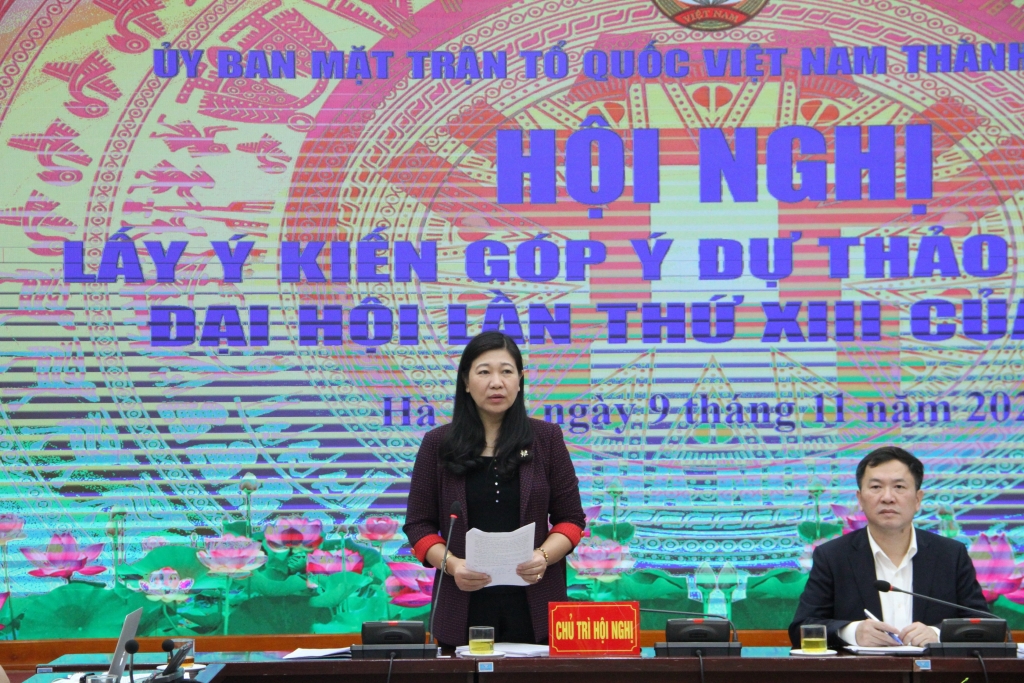 Chủ tịch Ủy ban MTTQ Việt Nam TP Hà Nội kết luận hội nghị