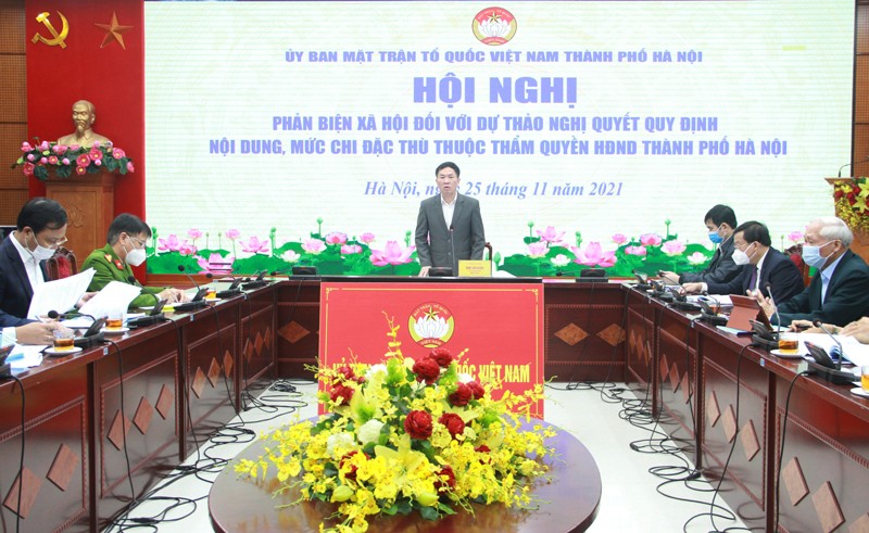 Phó Chủ tịch Ủy ban MTTQ Việt Nam TP Đàm Văn Huân chủ trì hội nghị
