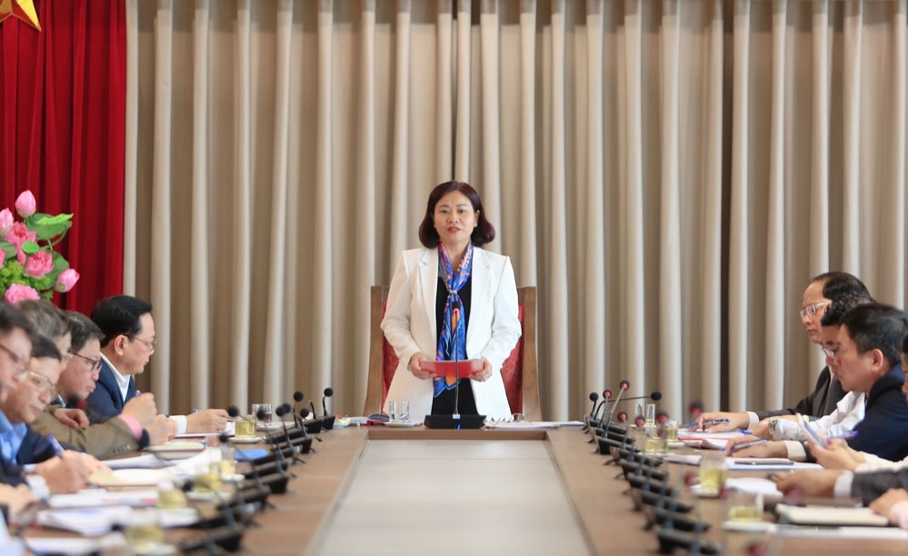 Phó Bí thư Thường trực Thành ủy Nguyễn Thị Tuyến phát biểu chỉ đạo hội nghị