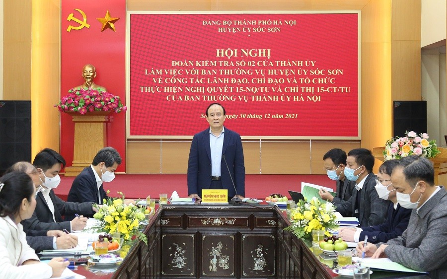 Chủ tịch HĐND TP Nguyễn Ngọc Tuấn phát biểu chỉ đạo tại hội nghị