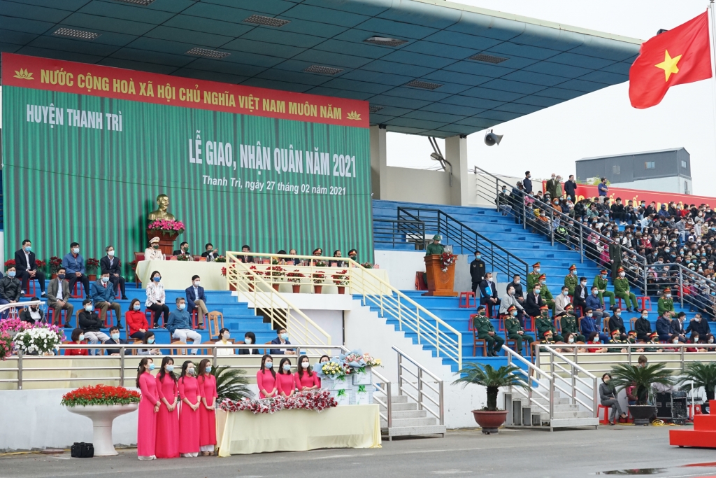 166 thanh niên huyện Thanh Trì hồ hởi tòng quân