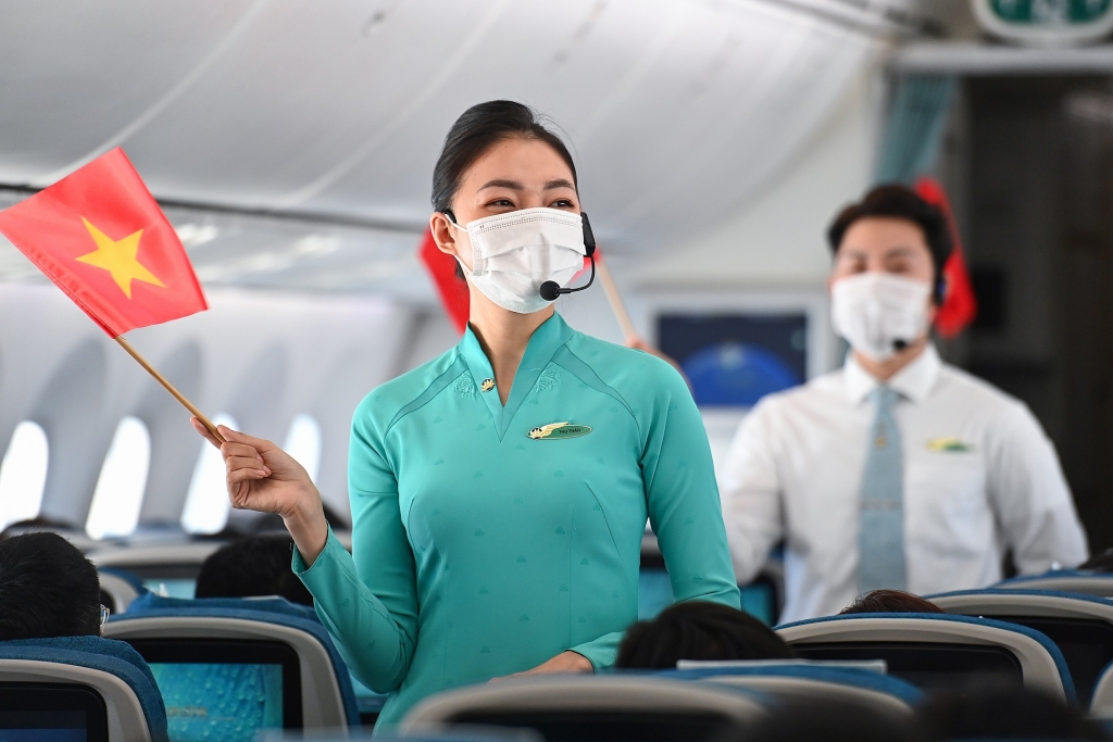 Tưng bừng kỷ niệm ngày 30/4 trên các chuyến bay của Vietnam Airlines