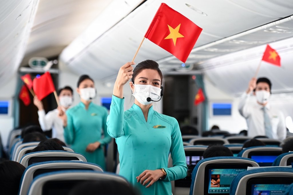 Tưng bừng kỷ niệm ngày 30/4 trên các chuyến bay của Vietnam Airlines