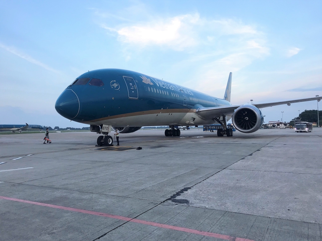 2. Chuyến bay khai thác bằng tàu bay Boeing 787-9 – một trong những dòng tàu bay lớn và hiện đại nhất Việt Nam hiện nay