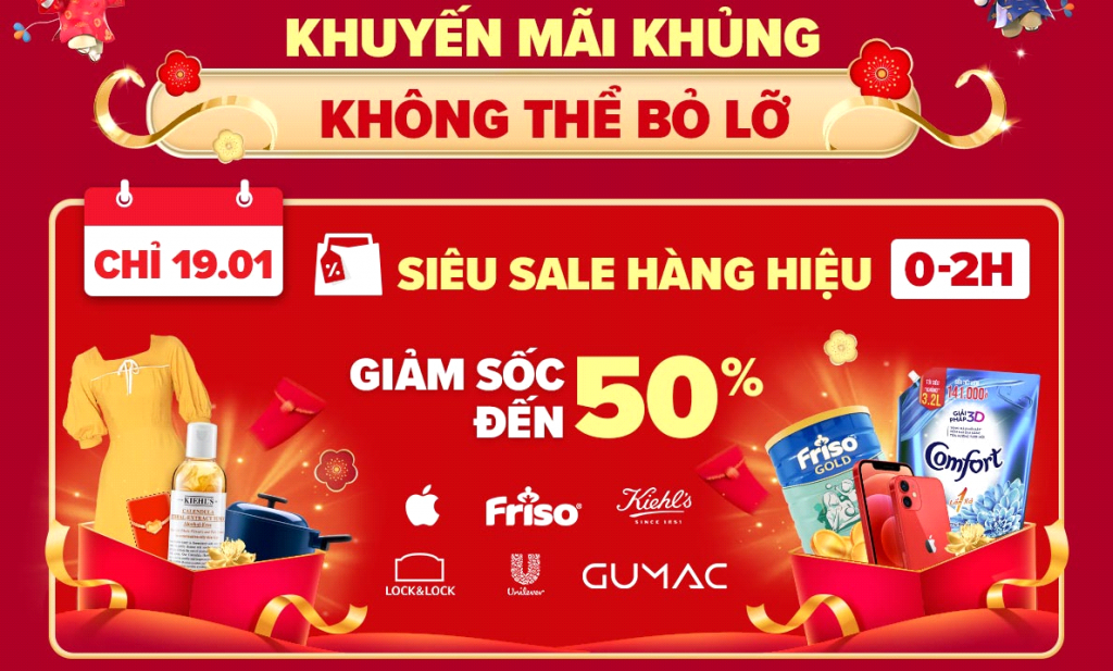 An tâm sắm Tết với hàng triệu ưu đãi từ Lazada