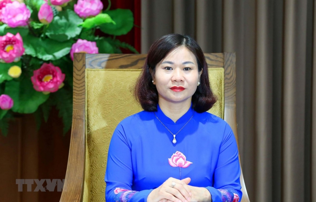 Phó Bí thư Thường trực Thành ủy Hà Nội Nguyễn Thị Tuyến. (Ảnh: TTXVN phát)