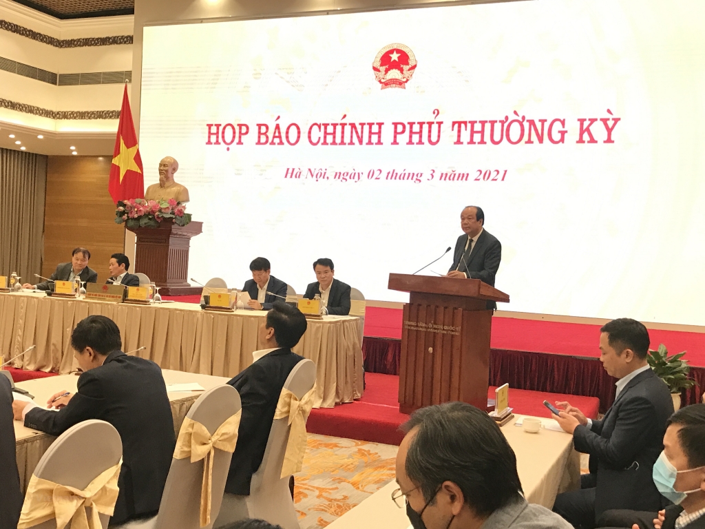 Bộ trưởng Mai Tiến Dũng chủ trì Họp báo Chính phủ tháng 2/2021