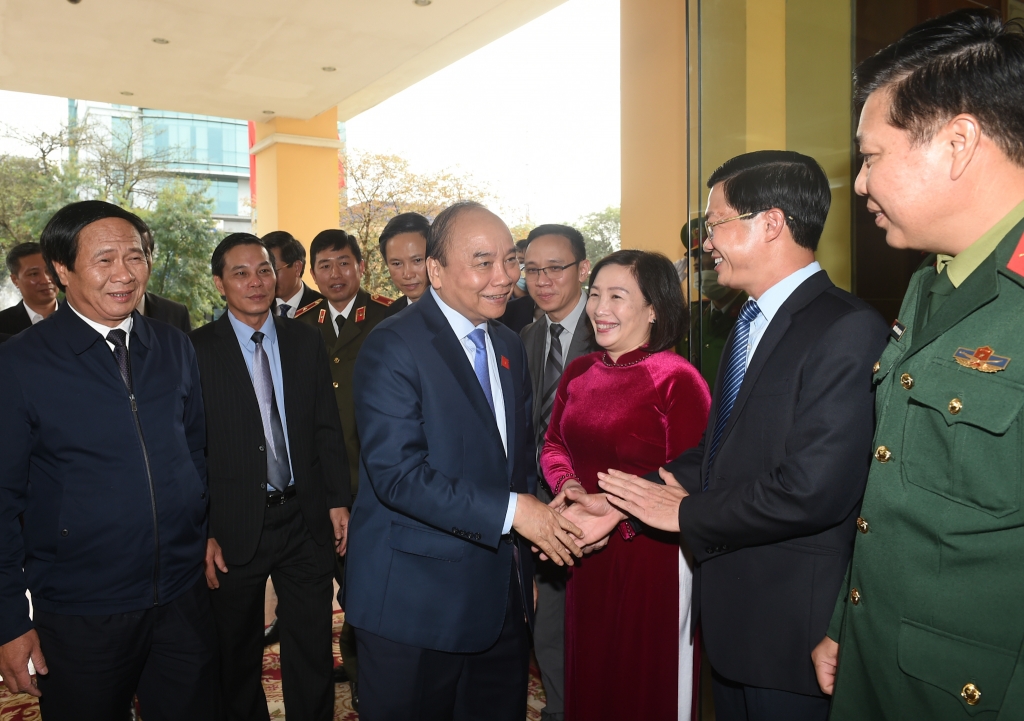 Thủ tướng Nguyễn Xuân Phúc tới Hội nghị tiếp xúc cử tri TP Hải Phòng