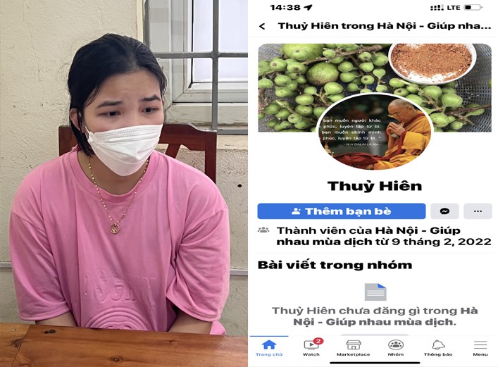 Đối tượng Lê Thị Hiền và trang Facebook cá nhân lừa đảo từ thiện