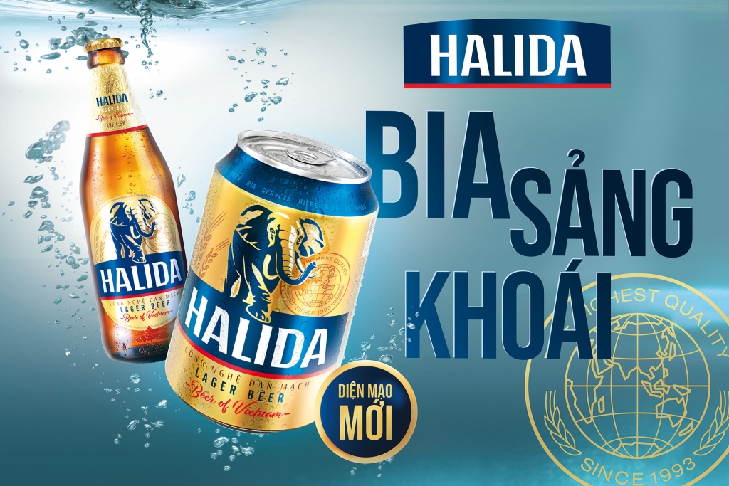 Thương hiệu Halida thuộc Carlsberg Việt Nam đã có bước chuyển mình đầy mạnh mẽ với những cải tiển toàn diện từ chất bia bên trong tới diện mạo bên ngoài
