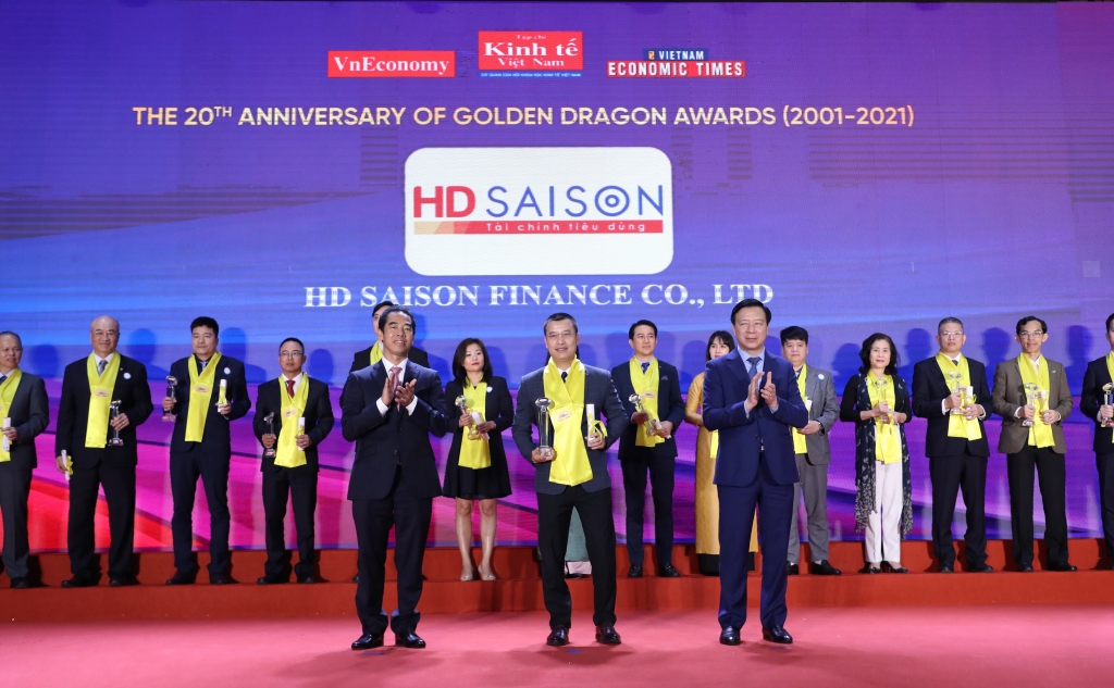 Công ty Tài chính TNHH HD SAISON (HD SAISON) vinh dự nhận được giải thưởng Rồng Vàng 2021