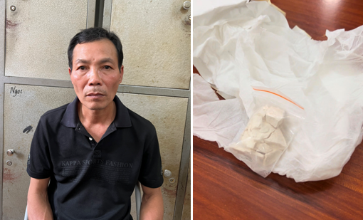 Đặng Quang Hải và tang vật thu giữ 