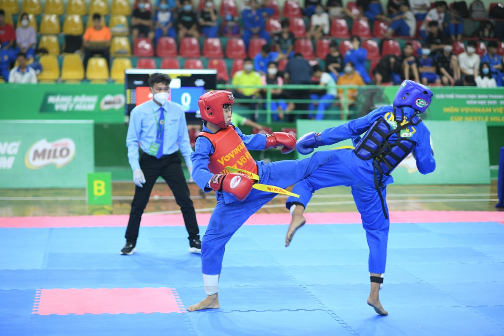 1.200 vận động viên học sinh sôi nổi tranh tài tại Giải Vovinam Việt võ đạo Cúp Nestlé MILO 2022