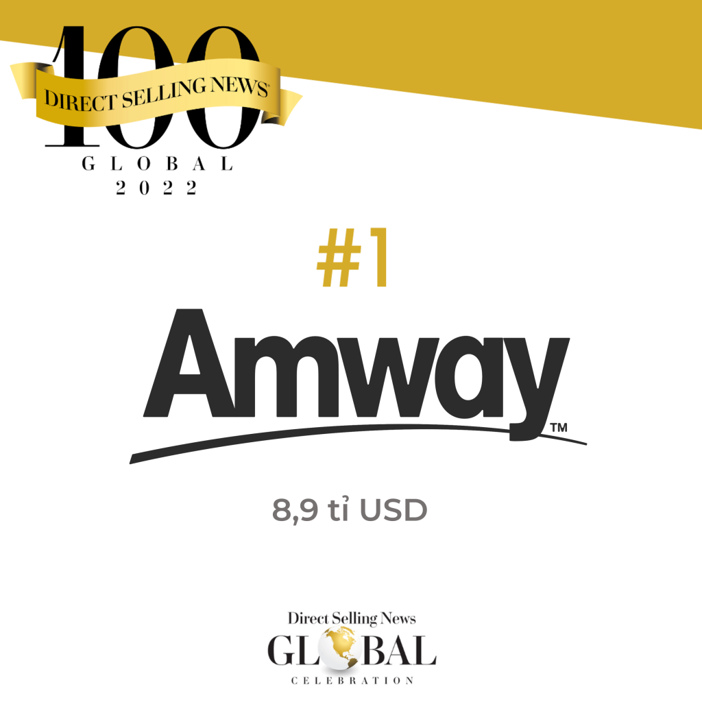 Tập đoàn Amway giữ vị trí số 1 của ngành BHTT 10 năm liên tiếp