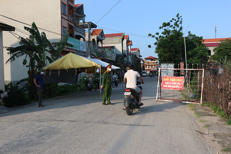 Chốt kiểm soát dịch Covid-19 tại Bắc Ninh