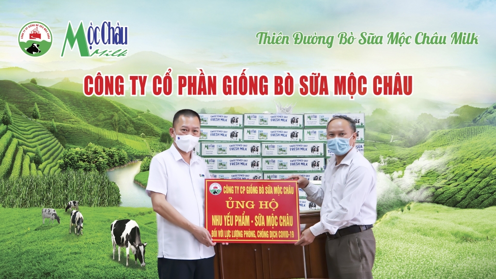 Hơn 50.000 sản phẩm, tương đương gần 400 triệu đồng, được Mộc Châu Milk trao tặng tới đại diện các tỉnh