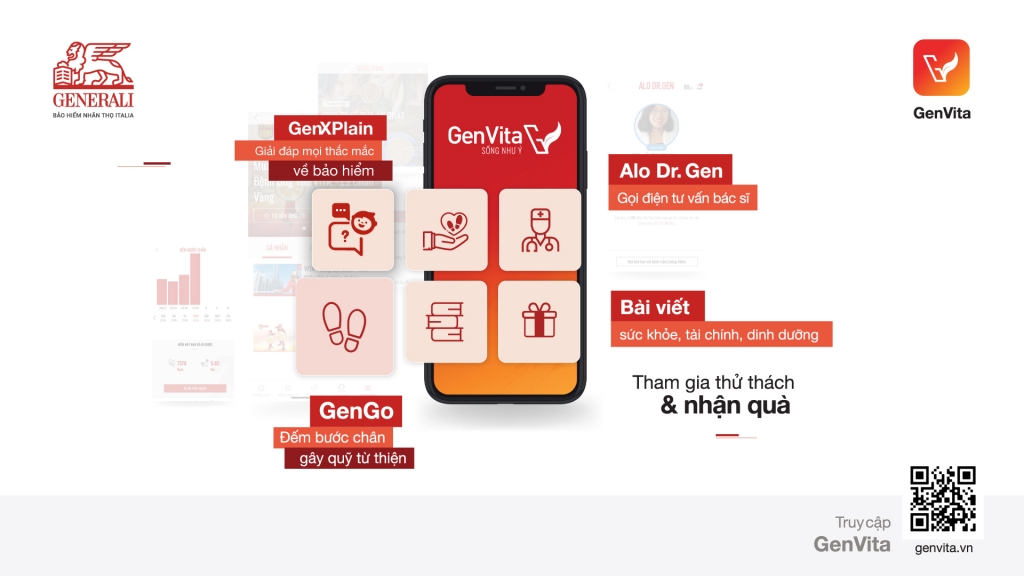 Generali đã số hóa thành công hầu hết các giao dịch bảo hiểm đồng thời cung cấp cho khách hàng nhiều tiện ích chăm sóc sức khỏe miễn phí thông qua hệ sinh thái kỹ thuật số GenVita Generali đã số hóa thành công hầu hết các giao dịch bảo hiểm đồng thời cung cấp cho khách hàng nhiều tiện ích chăm sóc sức khỏe miễn phí thông qua hệ sinh thái kỹ thuật số GenVita